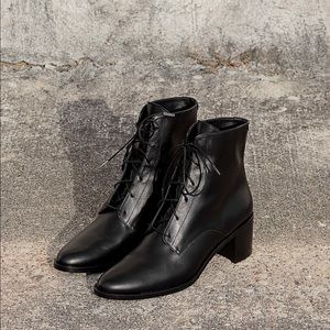 Freda Salvador Ace Lace Up Booties, black, size 7